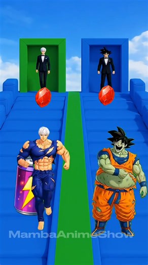 POV🧠 Goku and Satoru Gojo in the Zombie Run! 197% #animation | Craft Cris Studio