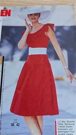 Lady in red Burda 6 1987 #fashionmagazine #80svibes #sewingidea #shorts