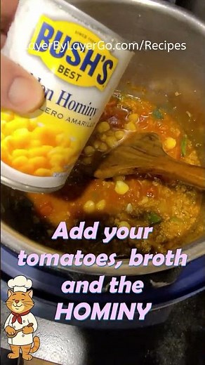Turkey Chili with Poblano & Hominy