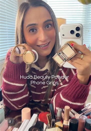 ✨@Huda Beauty @Huda The people are begging for these phone grip pressed powders. Please please please sell them! 🙏🏼 #hudabeauty #huda #phonegrip #popsocket #pressedpowder