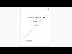 Testul 1 de pregatire pentru Evaluare Nationala 2022