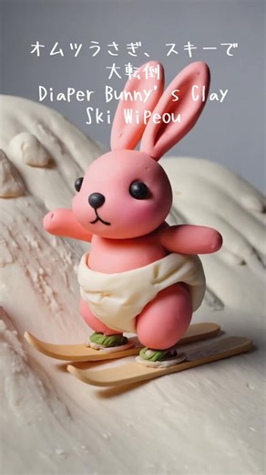 見た目はキュート、動きはドジ！？ オムツを履いたピンクの粘土うさぎが、雪山でスキーに挑戦！ 粘土でできた世界で繰り広げられる、ほんわか＆コメディな冬の物語。 Cute looks, clumsy moves!? A pink clay bunny in a diaper hits the snowy slopes—on skis! A cozy and funny winter tale set in a handcrafted clay world. #粘土アニメ #ストップモーション #オムツうさぎ #スキーうさぎ #冬の癒し #転倒シーン #バズりたい #可愛いは正義 #Claymation #StopMotion #DiaperBunny #SkiBunny #WinterVibes #FunnyFail #ViralVideo #TooCuteToHandle