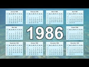 1986 Calendar