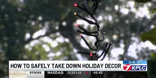 Landscaper gives safety tips for taking down Christmas decorations