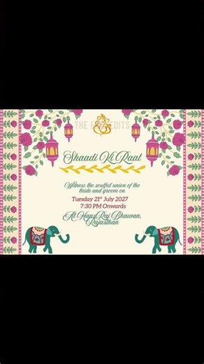 Indian Wedding Invitation Video | Elegant Digital Shaadi Invite | Customised E-Card