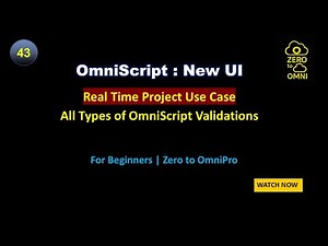 43 All Types of OmniScript Validations | Real-World Project Use Case Detailed Explanation
