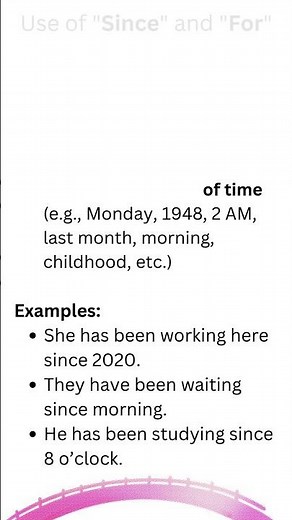 Part - 10 "Since vs For in Present Perfect Continuous Tense – Easy Explanation!"