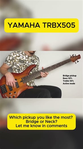 Bass Shorts 159: Yamaha TRBX505 Bridge vs Neck Pickup Bass Test