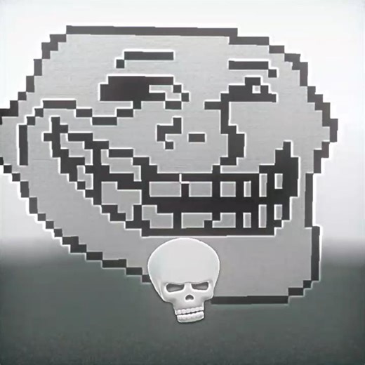 Troll face 💀Minecraft pixel ART 📈