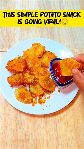 Just 1 Potato! Easy Homemade Snack Recipe You’ll Love 🥔✨ #shorts #trendingnow #viralrecipe