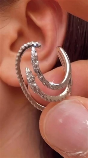 Beautiful Silver Earring Designs 💎👑 | Elegant Jewelry Trends 2026 #earrings #piercing #jewelry
