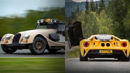 Morgan Plus Four CX-T vs Ford GT