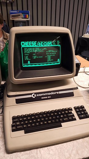 68K views · 799 reactions | This 1981 Commodore PET 8096-SK displayed at the massive retro computer exhibit at Spillmesse 2025 is so damn cool looking. We need to bring back this kind of product design and wood textures for our hardware! ️❤️ | BadgerPunch Games | Facebook