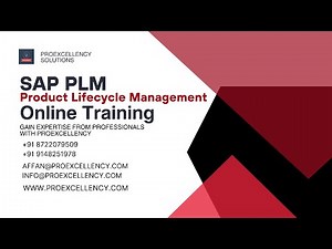 SAP PLM (Product Lifecycle Management) online training by Experts trainer with proexcellency