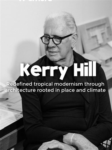 Architecture Icons – Series 47 / Kerry Hill redefined tropical modernism through architecture rooted in place and climate. Based in Singapore, he designed iconic hotels and resorts across Asia that blended modern clarity with local traditions. #ArchitectureIcons #KerryHill #TropicalModernism #ResortArchitecture #ArchitectureCulture
