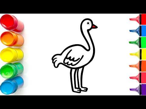 Drawing and Coloring a Cute Flamingo | Easy Step by Step Tutorial for Beginners