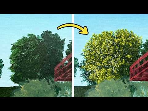 From Flat to Realistic: How to Paint Trees in Acrylic