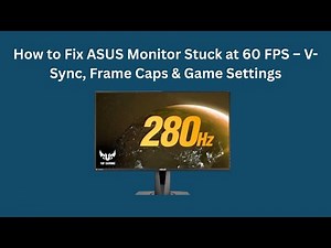 How to Fix ASUS Monitor Stuck at 60 FPS – V-Sync, Frame Caps & Game Settings