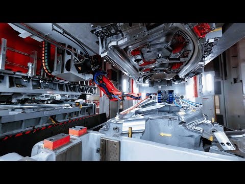 Un drone dans l’usine Tesla Gigafactory de Berlin