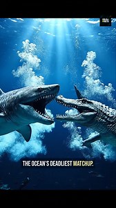 Megalodon vs Mosasaurus 🦈🦎 One had unmatched size and power. The other was fast, agile, and deadly. In a direct clash… who do you think wins? #dinosaurs #DidYouKnow #science #prehistoric | Field of Facts