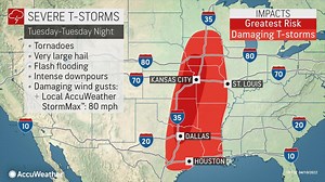 Most far-reaching severe weather, tornado threat so far in 2022 forecast for central US
