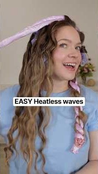 The BEST Heatless waves method I’ve ever tried! #heatlesshairstyles #finehair #heatlesscurls