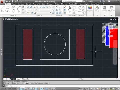 C01007 Associative Hatch AutoCAD 2014 Tutorial