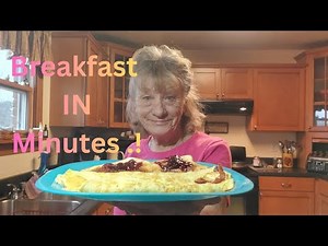 Let's Make A Delicious Bacon, Cheese Egg Omelet.