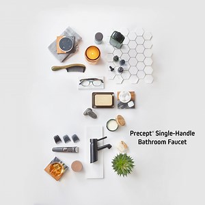 Design Inspiration. Mix the new Precept® Matte Black bathroom faucet and showerhead with a white backdrop, and masculine accents for a dramatic vibe. [Model#s PTT188782-BL P1547LF-BL P62447 ] https://www.peerlessfaucet.com/whatsnew | Peerless