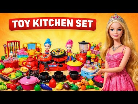 Amazing Toy Kitchen Set Unboxing | Mini Dolls Kitchen Play