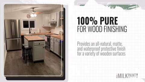 Real Milk Paint, Pure Tung Oil for Wood Finishing, Cutting Boards, Outdoor Furniture, Butcher Blocks, Wood Flooring, Food Grade, Waterproof, 1 Gallon