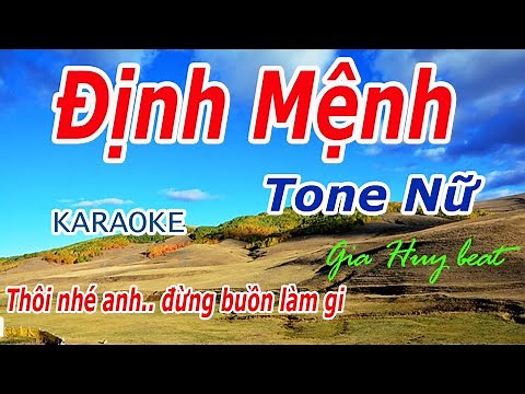Karaoke - Định Mệnh - Tone Nữ - Nhạc Sống - gia huy beat