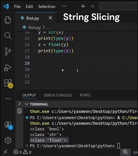 Strings Slicing at Python #Python #PythonBasics #LearnPython #PythonTutorial #PythonForBeginners #PythonProgramming #PythonCourse #CodingForBeginners #PythonDataTypes #PythonStrings #PythonBoolean #بايثون