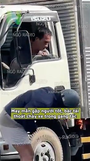 Luckily, he met a kind person and the driver narrowly escaped the car fire.