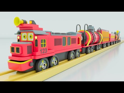Happy New Year | Color Trains,School Buses and Toy Vehicles