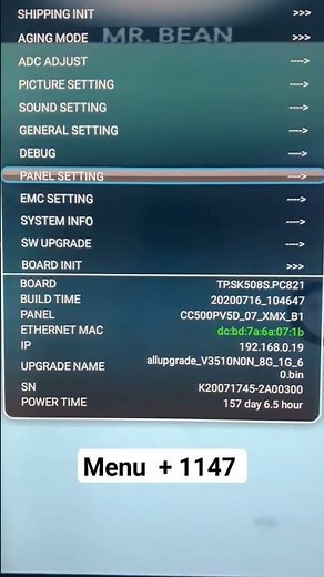 Universal Service Menu Code for All Tv's || TV Service Mode