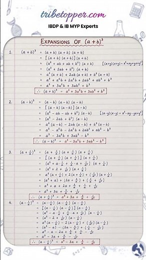 Algebraic Identities Made Easy 📚✨ | Expand (a+b)³ & (a−b)³ | TribeTopper