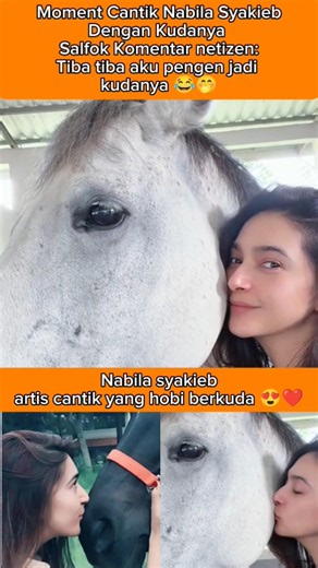 Nabila Syakieb, the artist whose hobby is horseback riding #shortvideo #shortsfeed #shorts