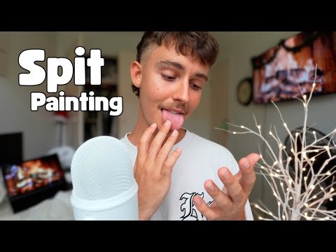 ASMR Spit Painting ur Face 💦 (fast & sticky)