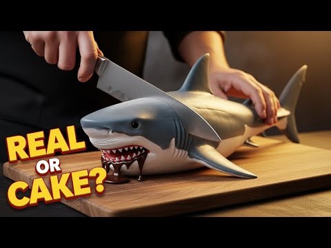 Real or Cake? Great White Shark Edition 🦈 | Most Realistic Cake Cutting Ever!