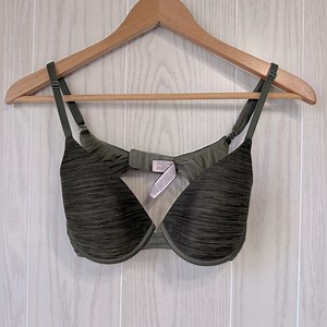 Victoria’s Secret Uplift Semi Demi Bra 34C Olive Black LNC