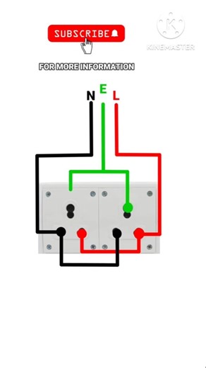 2 Sockets Direct Wiring Connection #Diagram #shorts #youtubeshorts #ytshort #viral #trending