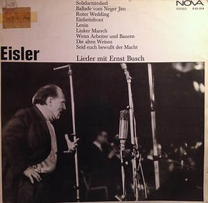 Eisler - Lieder Mit Ernst Busch
