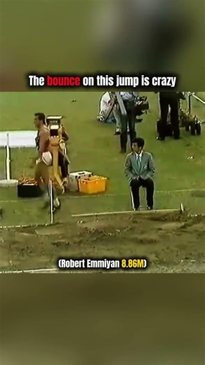 The bounce on this long jump is absolutely unhinged #longjump #athletics #viral