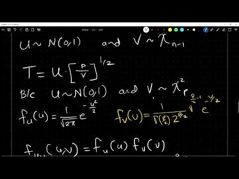 Part 2: Unlocking the t-distribution: Derivation of the Probability Density Function