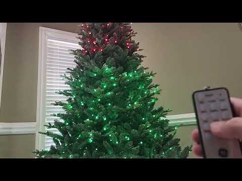 Demo of GE 7.5-ft Grand Sonoma Fir Pre-lit Artificial Christmas Tree with Color Changing LED Lights