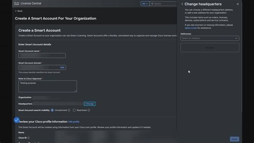 How to Create a Smart Account, in Cisco License Central (CLC)? - Cisco Video Portal