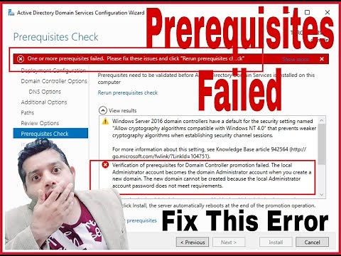 One Or More Prerequisites Failed .Please Fix These Issues And Click Rerun Prerequisites Check|2021|