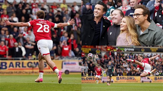 Wrexham promoted to Championship! Ryan Reynolds, Blake Lively and Rob McElhenney lead the celebrations as Ollie Rathbone and Sam Smith stunners secure victory over Charlton | Goal.com