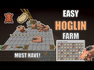 Minecraft Hoglin Leather and Food Farm Very Easy! 1.16-1.16.3